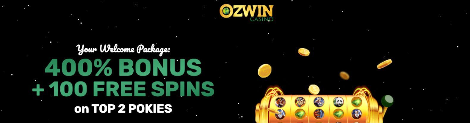 This is a screenshot of the Welcome package at Ozwin Casino