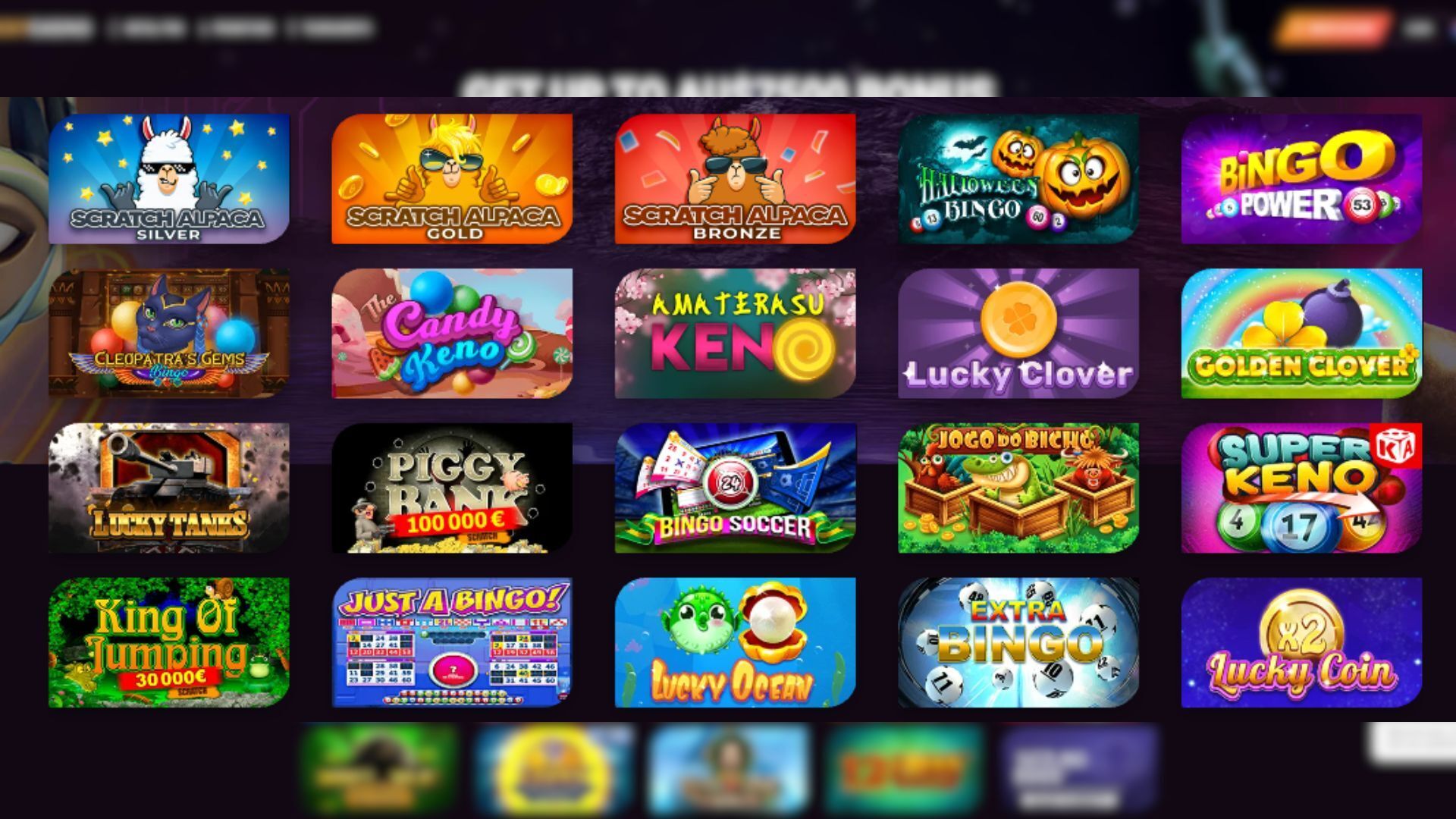 This is a screenshot of the Specialty Games at Ricky Casino in Australia