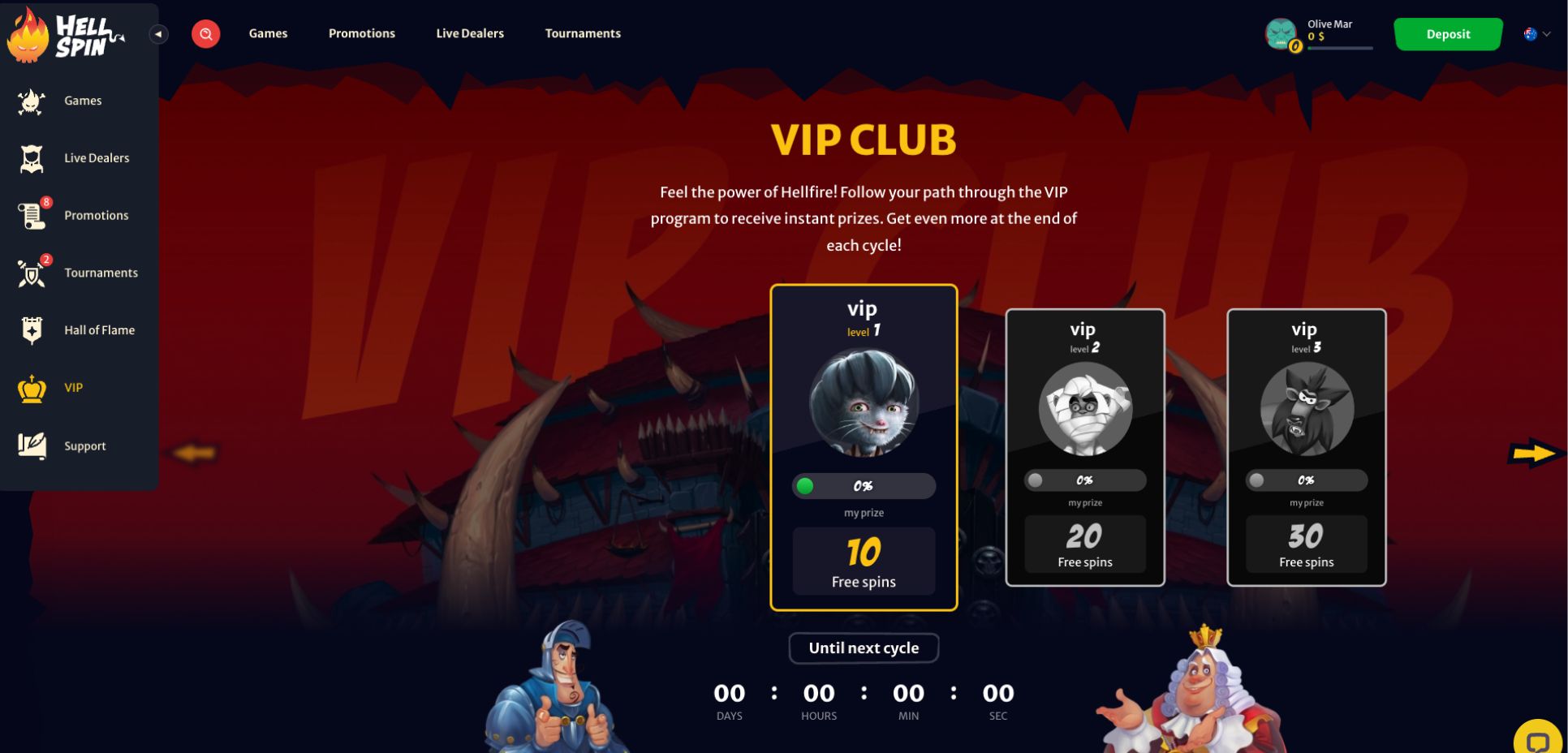 Hell Spin Casino VIP Club