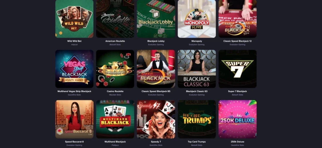 queenspins casino table games