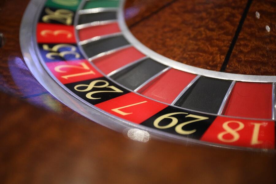 close up of the slots on a roulette wheel