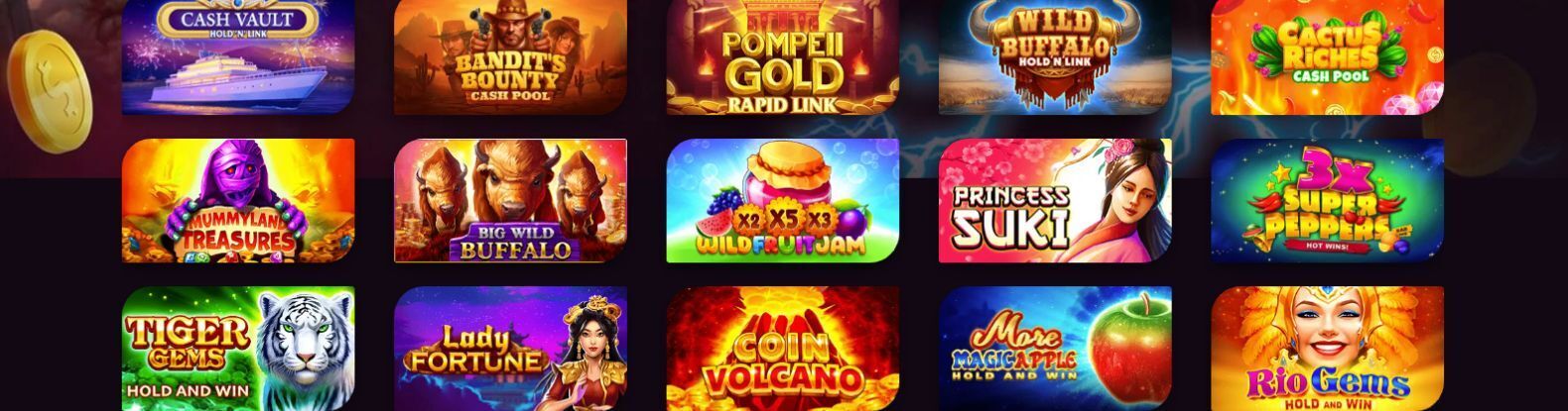 This is a screenshot of DundeeSlots Casino Games