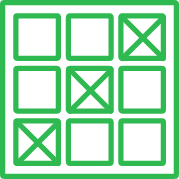green bingo card outline