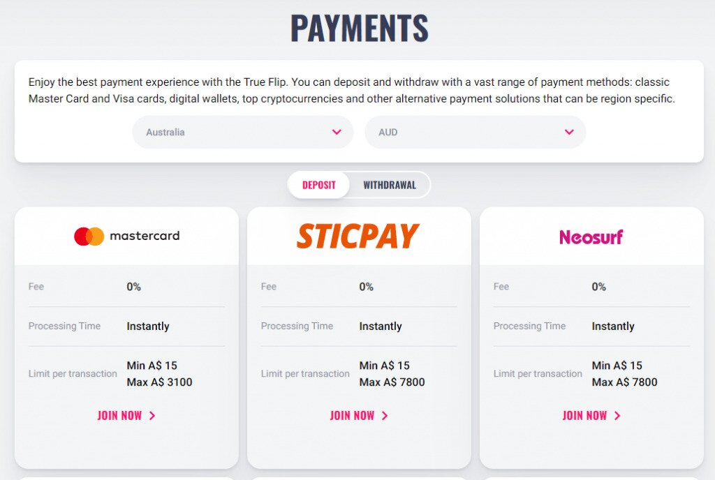 oh my spins payment method
