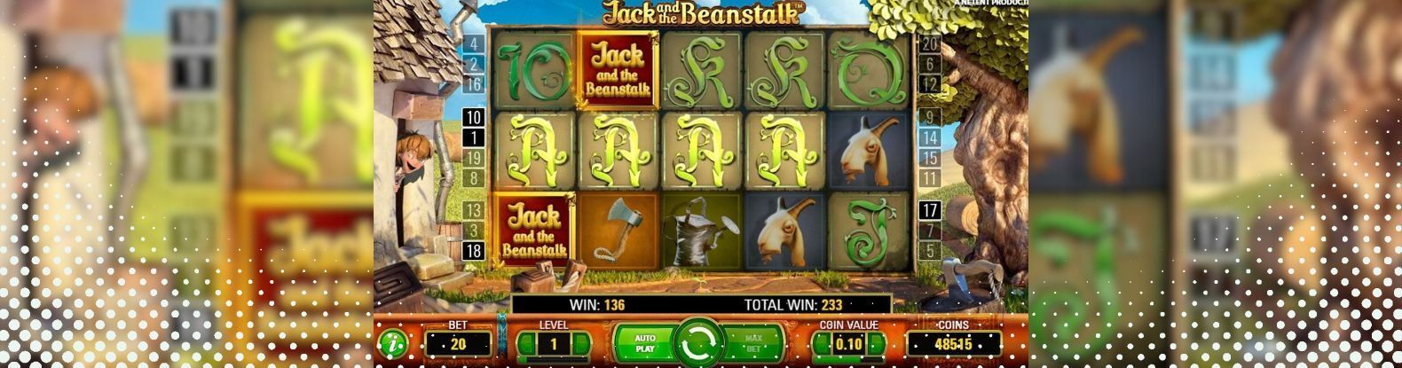 This is a picture of Jack and the Beanstalk Pokies Game by Netent