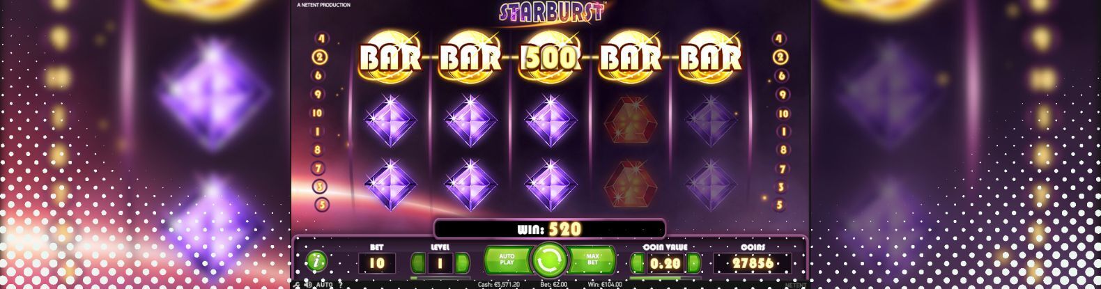 This is a picture of Starburst Pokies Game by Netnet