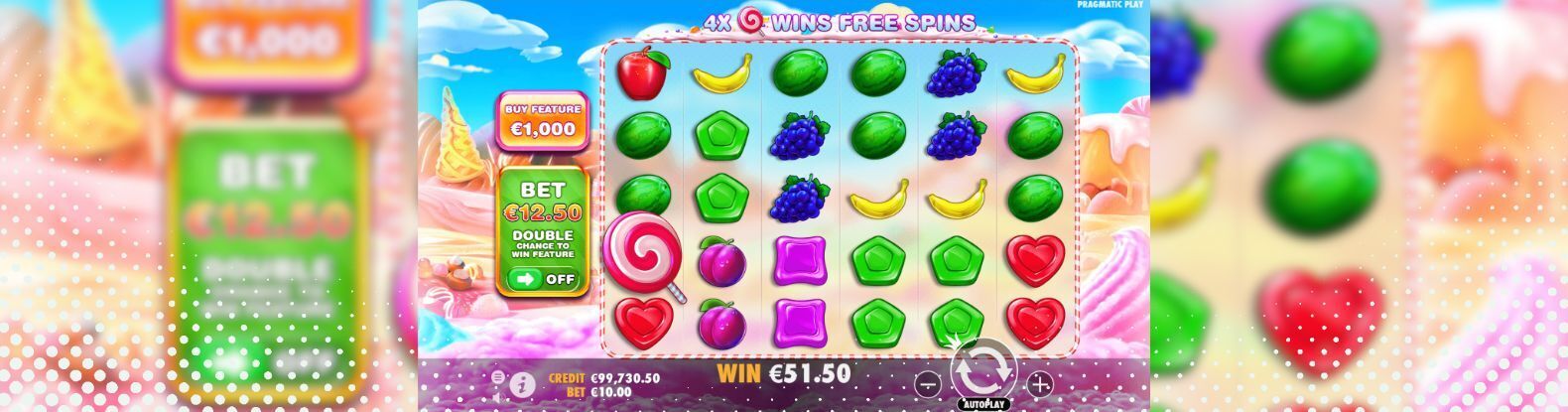 This is a screenshot of Sweet Bonanza Pokies Game by Pragmatic Play