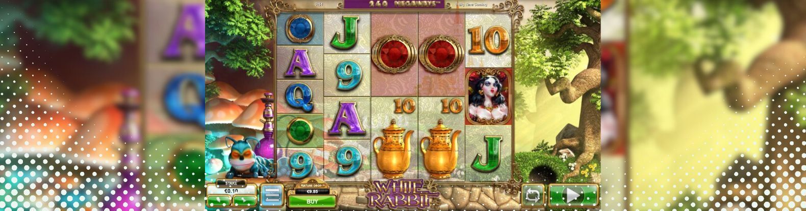 This is a pic of White Rabbit Pokies Game by Real Time Gaming