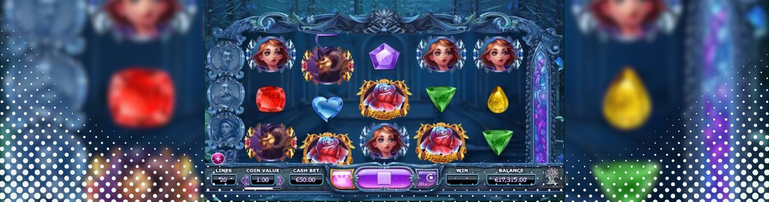 This is a screenshot of Beauty and the Beast Online Pokies Game by Yggdrasil