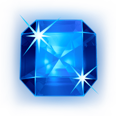 Blue gem symbol in Starburst