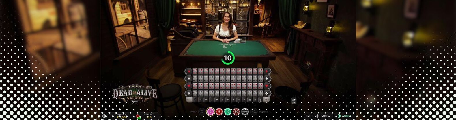 This is a screenshot of Dead or Alive Casino Game by Evolution
